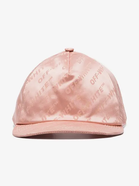 Off-White Pink Satin Finish Logo Baseball Cap