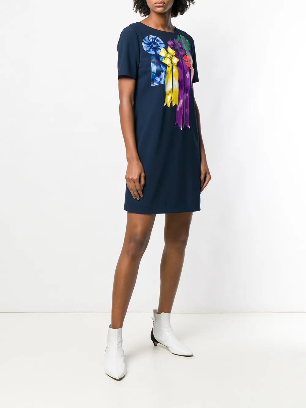 Moschino t- shirt jurk met strikdetail Blauw