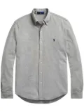 Polo Ralph Lauren logo embroidered button-down shirt - Grey