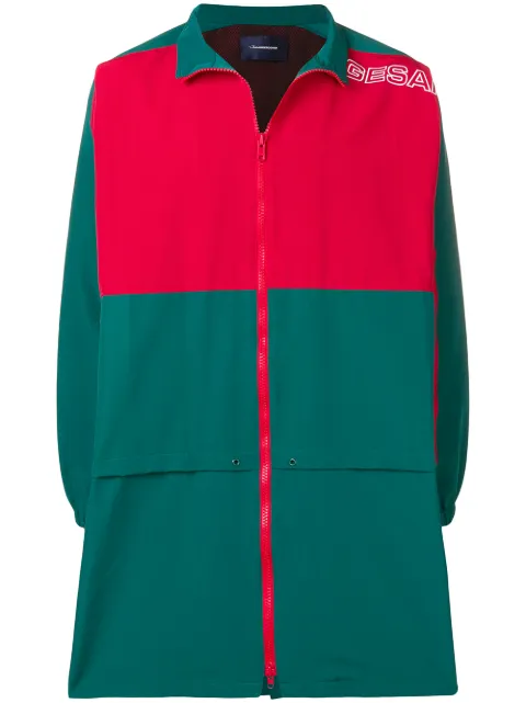 JohnUNDERCOVER veste mi-longue bicolore