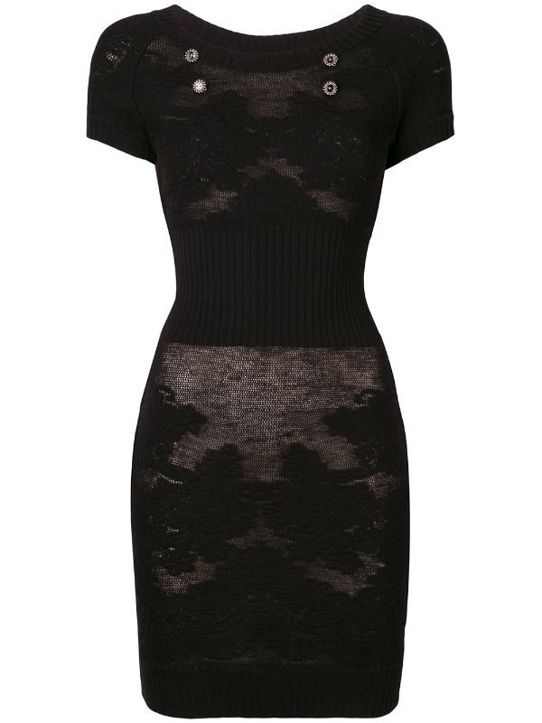 CHANEL Pre-Owned 2008 Sheer Knitted Dress - Farfetch