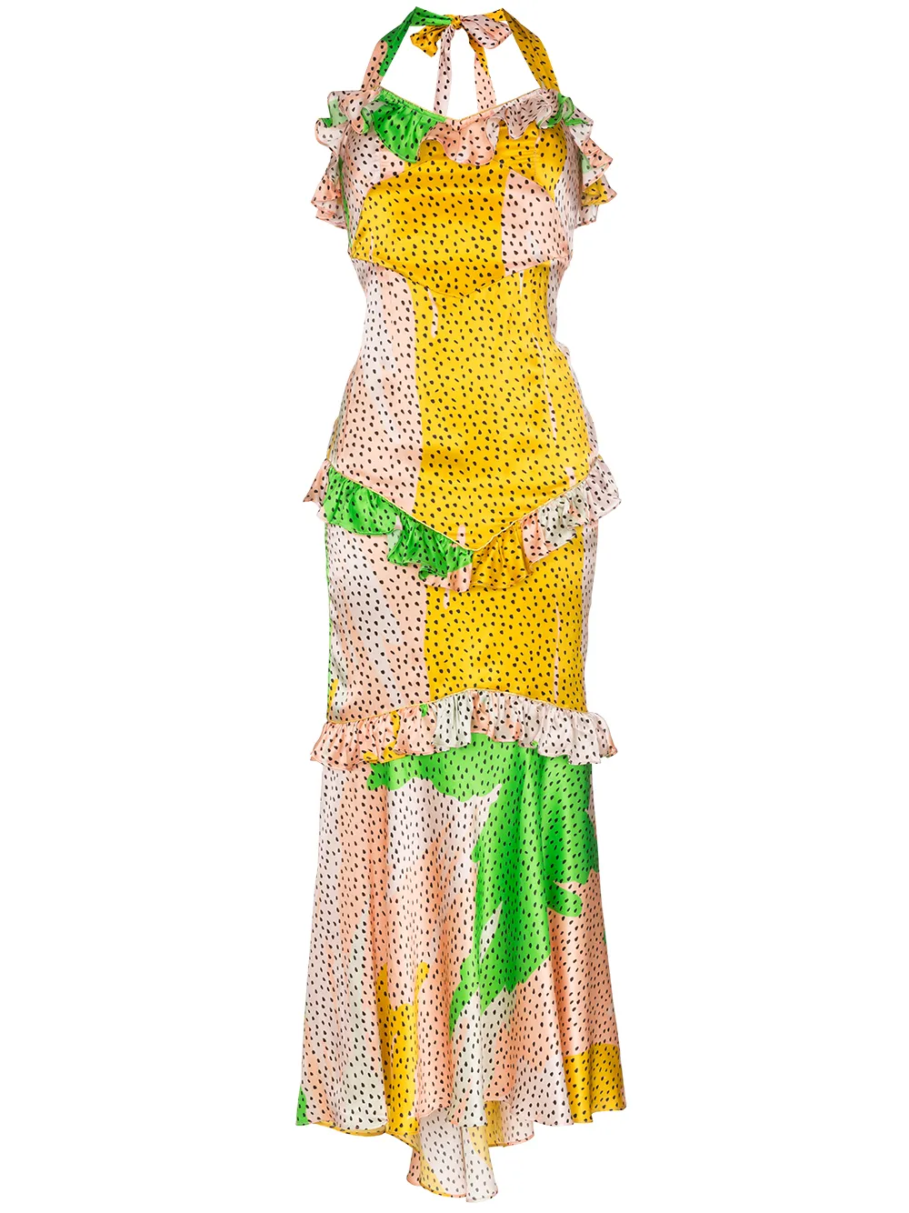De La Vali Tops DE LA VALI GERÜSCHTES KLEID MIT PRINT - ROSA