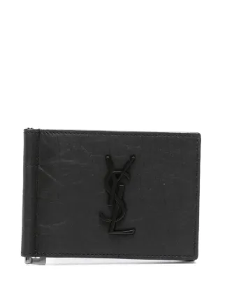 Saint Laurent Cassandre Bill Clip Wallet Black FARFETCH AZ