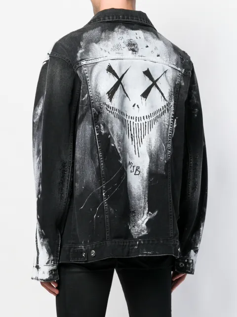 MJB MARC JACQUES BURTON MJB PAINTED DENIM JACKET - BLACK