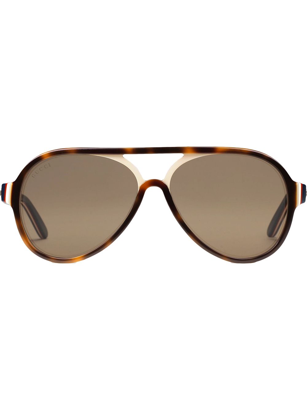 фото Gucci Eyewear многослойные солнцезащитные очки-авиаторы