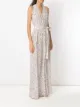Egrey long silk dress