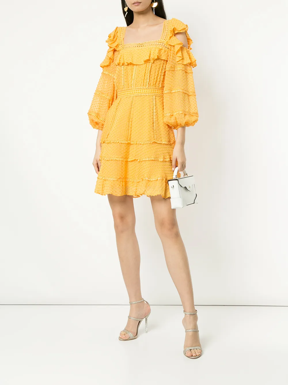 Rachel Gilbert Ollie spotted mini dress - Oranje