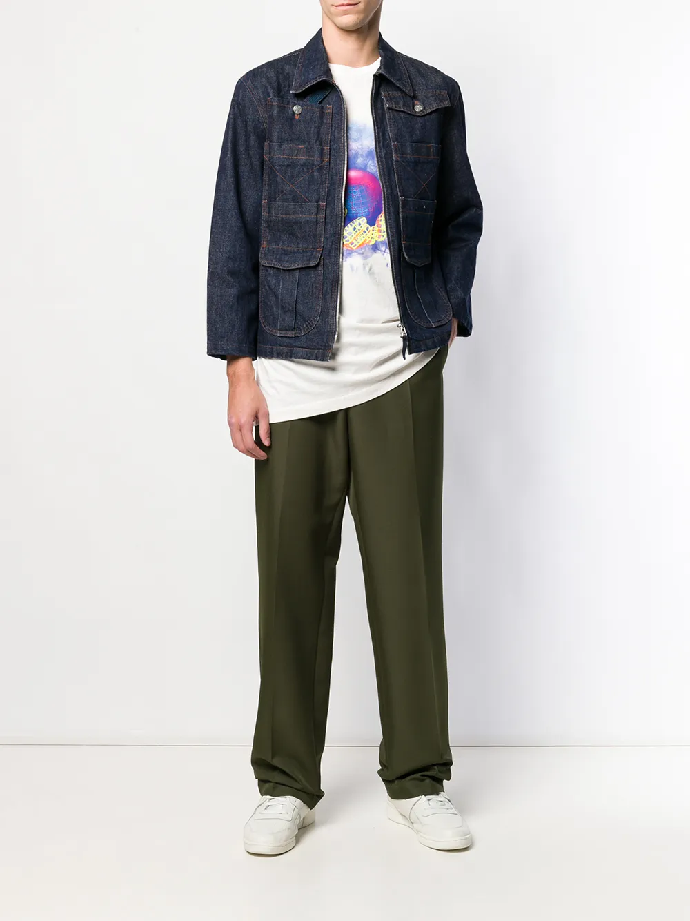 Jean Paul Gaultier Pre-Owned chamarra de mezclilla con cierre | Image 2
