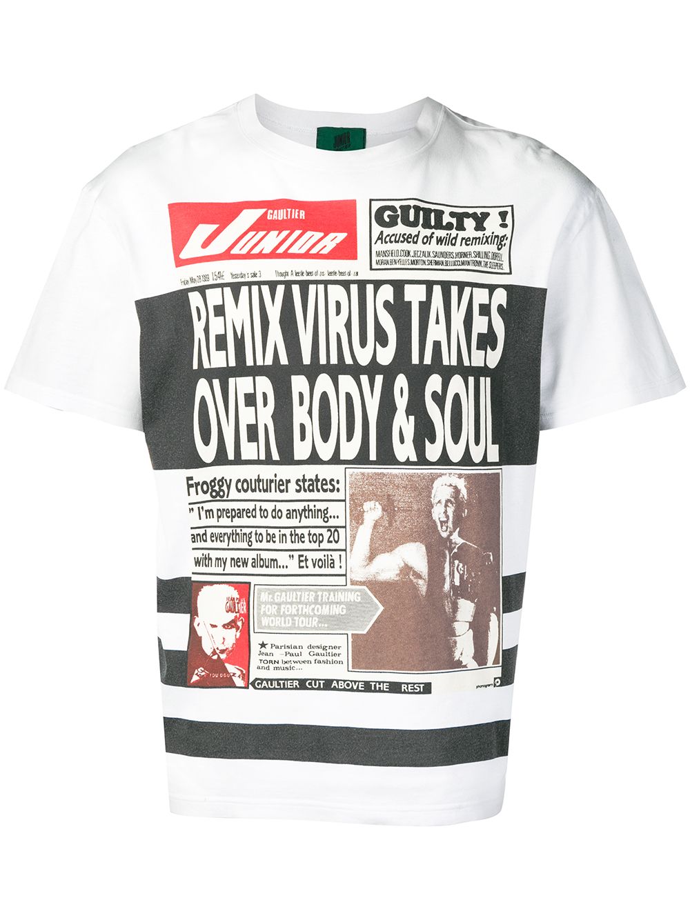 newspaper print T-shirt