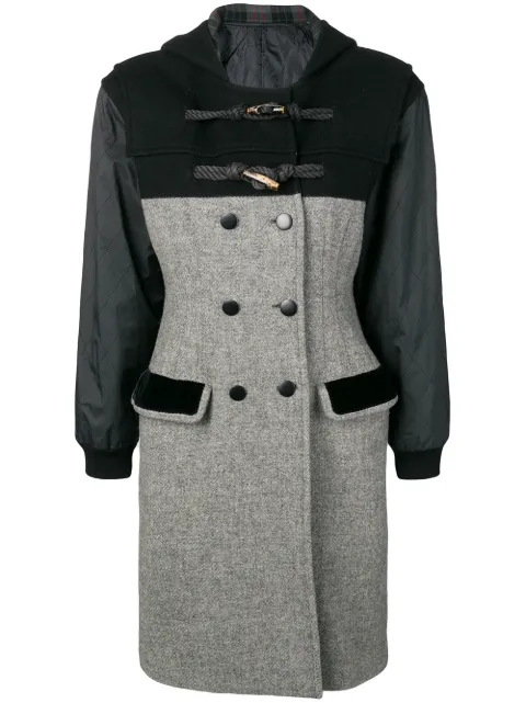 Jean Paul Gaultier Pre-Owned abrigo con capucha y doble botonadura