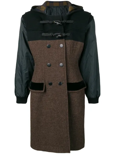 Jean Paul Gaultier Pre-Owned abrigo con capucha y doble botonadura