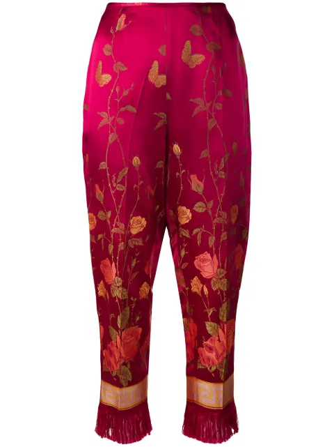 Jean Paul Gaultier Pre-Owned floral print cropped trousers