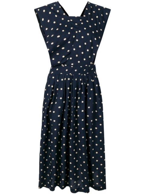 Comme Des Garçons Pre-Owned midi jurk met polka dots