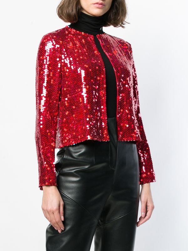 maroon sequin jacket