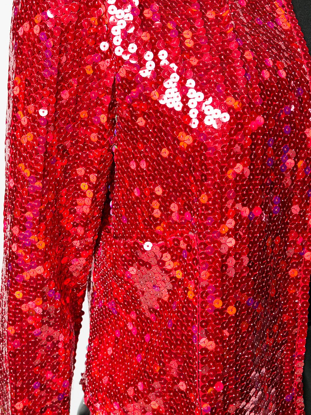 Pre-owned Comme Des Garçons 1999 Sequin Embellished Cropped Jacket In Red
