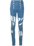 Balmain button-front skinny jeans - Blue
