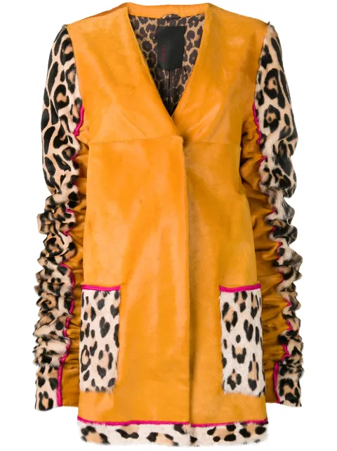 Liska animal printed sleeves coat