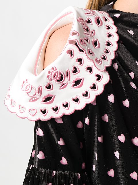 VIVETTA VIVETTA HEART PRINTED DRESS - BLACK