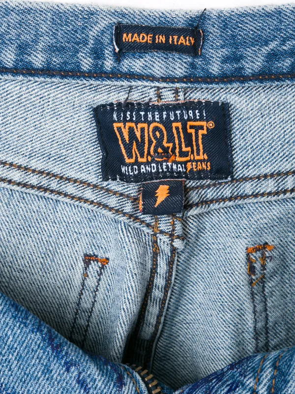 Walter Van Beirendonck Pre-Owned Ink Writing Jeans | Blue | FARFETCH