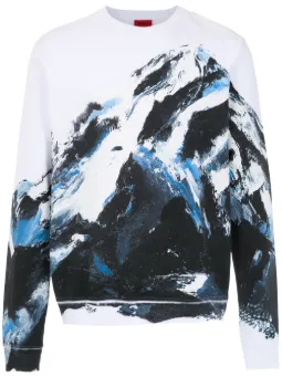 Blusa de moletom estampada