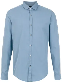 Camisa slim fit mangas longas