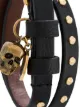 Alexander McQueen double wrap skull bracelet