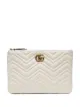Image 1 of Gucci white quilted-leather GG clutch bag