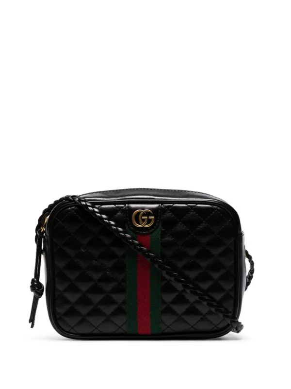 black quilted,leather small shoulder bag