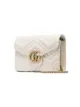 Gucci white GG marmont leather shoulder bag