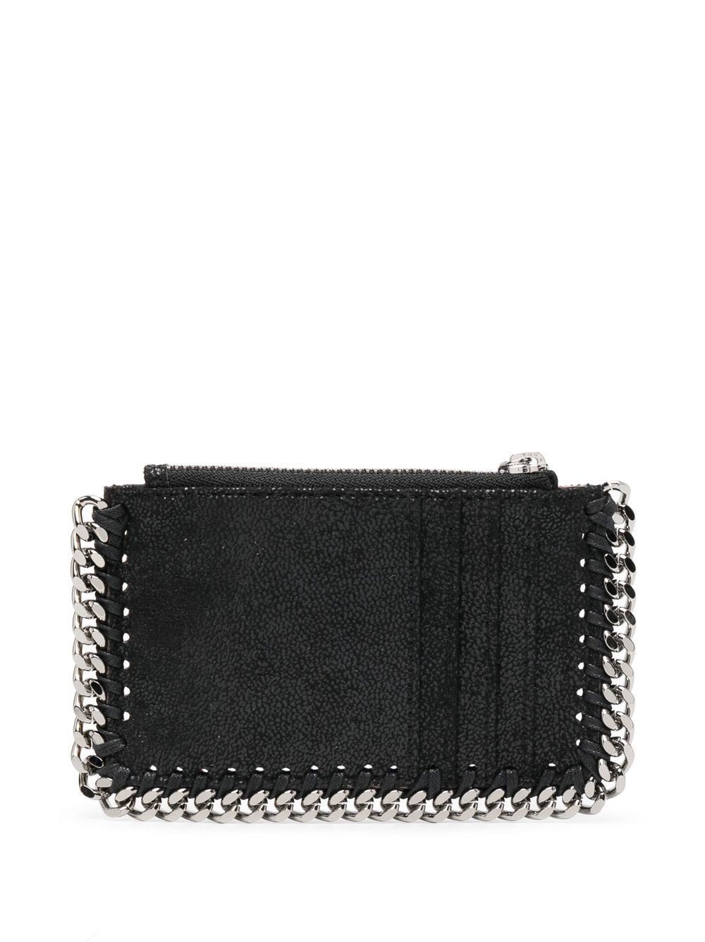 Shop Stella Mccartney Falabella Zipped Cardholder In Black