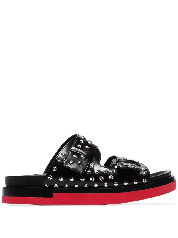 black sandals studded