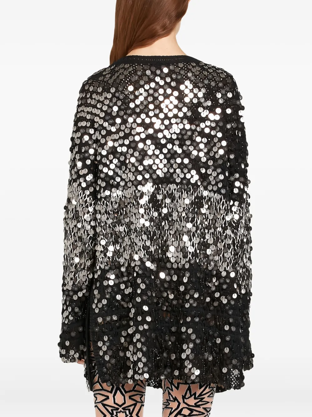 Roberto Cavalli Sequin-embellished Sweater In Black