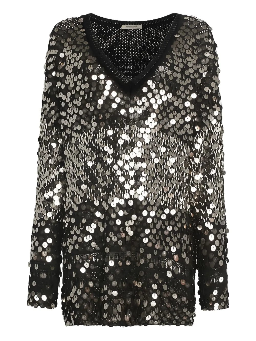 Roberto Cavalli Sequin-embellished Sweater In Black