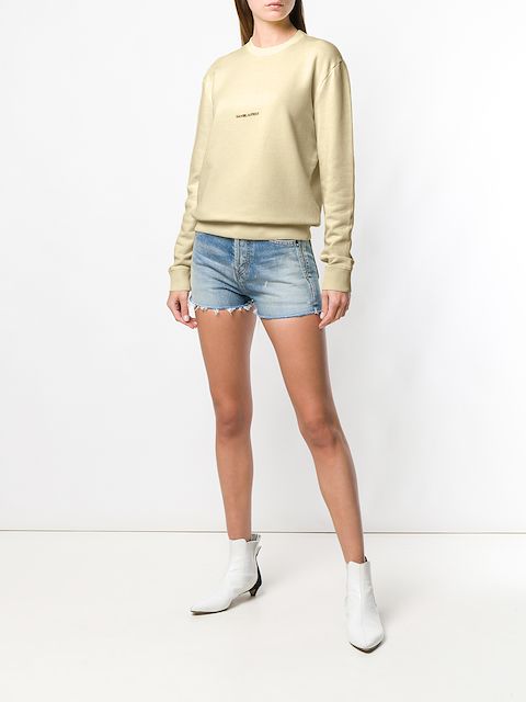 Saint Laurent Logo Sweatshirt Ss20 | Farfetch.com