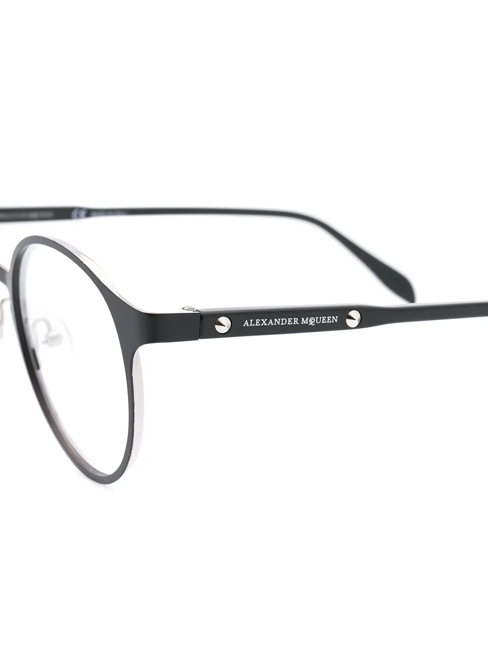 Alexander McQueen Eyewear Round Shaped Glasses Farfetch