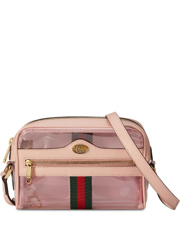 Gucci Ophidia mini transparent bag pink 