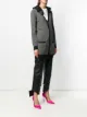 Moschino Pre-Owned ruffled neck striped jacket