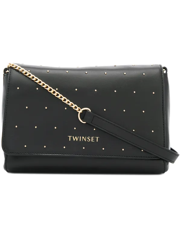 black contrast bucket cross body bag