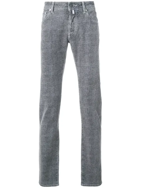 JACOB COHEN JACOB COHEN VINTAGE KNIT SLIM-FIT JEANS - BLUE