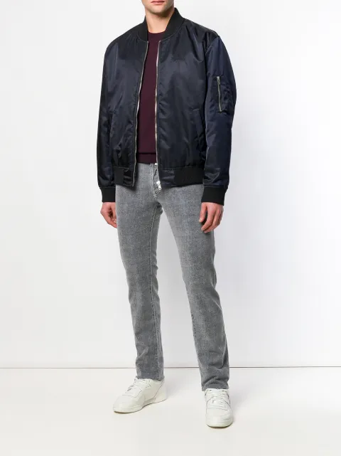 JACOB COHEN JACOB COHEN VINTAGE KNIT SLIM-FIT JEANS - BLUE