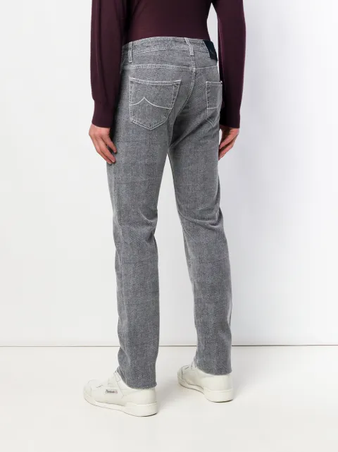 JACOB COHEN JACOB COHEN VINTAGE KNIT SLIM-FIT JEANS - BLUE