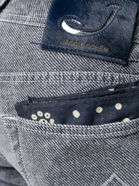 JACOB COHEN JACOB COHEN VINTAGE KNIT SLIM-FIT JEANS - BLUE