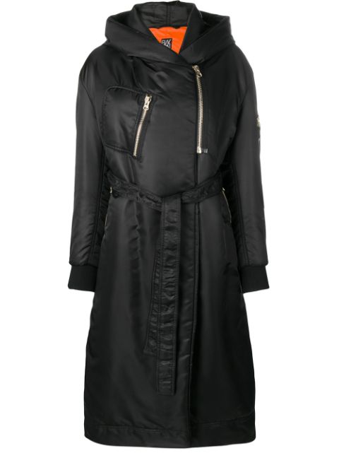 BACON BACON BELTED DOWN COAT - BLACK