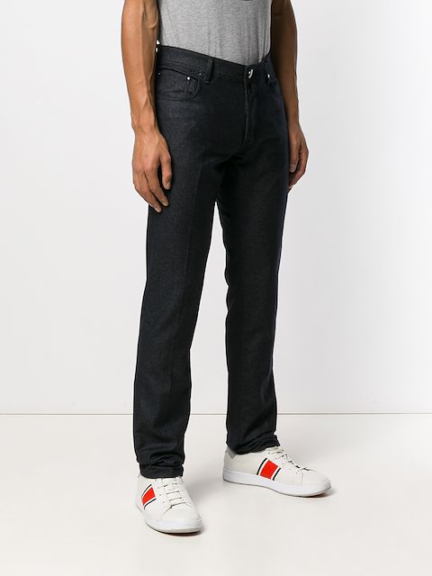JACOB COHEN JACOB COHEN MELANGE KNIT JEANS - BLUE