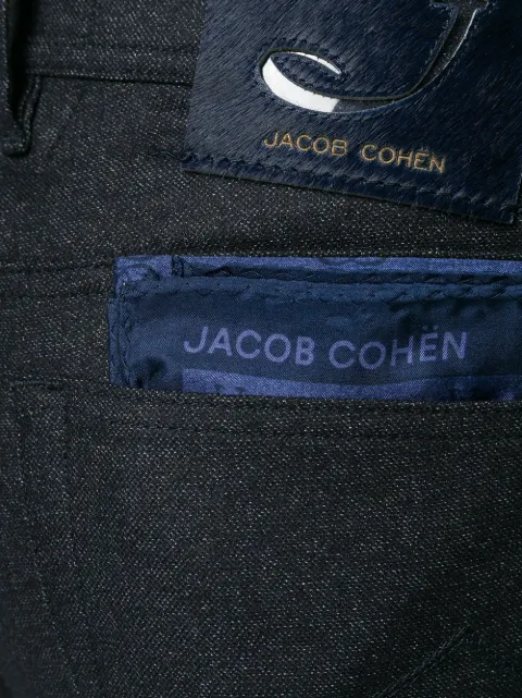 JACOB COHEN JACOB COHEN MELANGE KNIT JEANS - BLUE