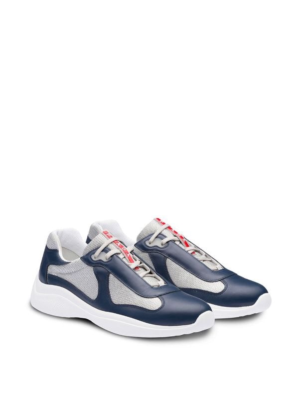 prada leather and technical fabric sneakers