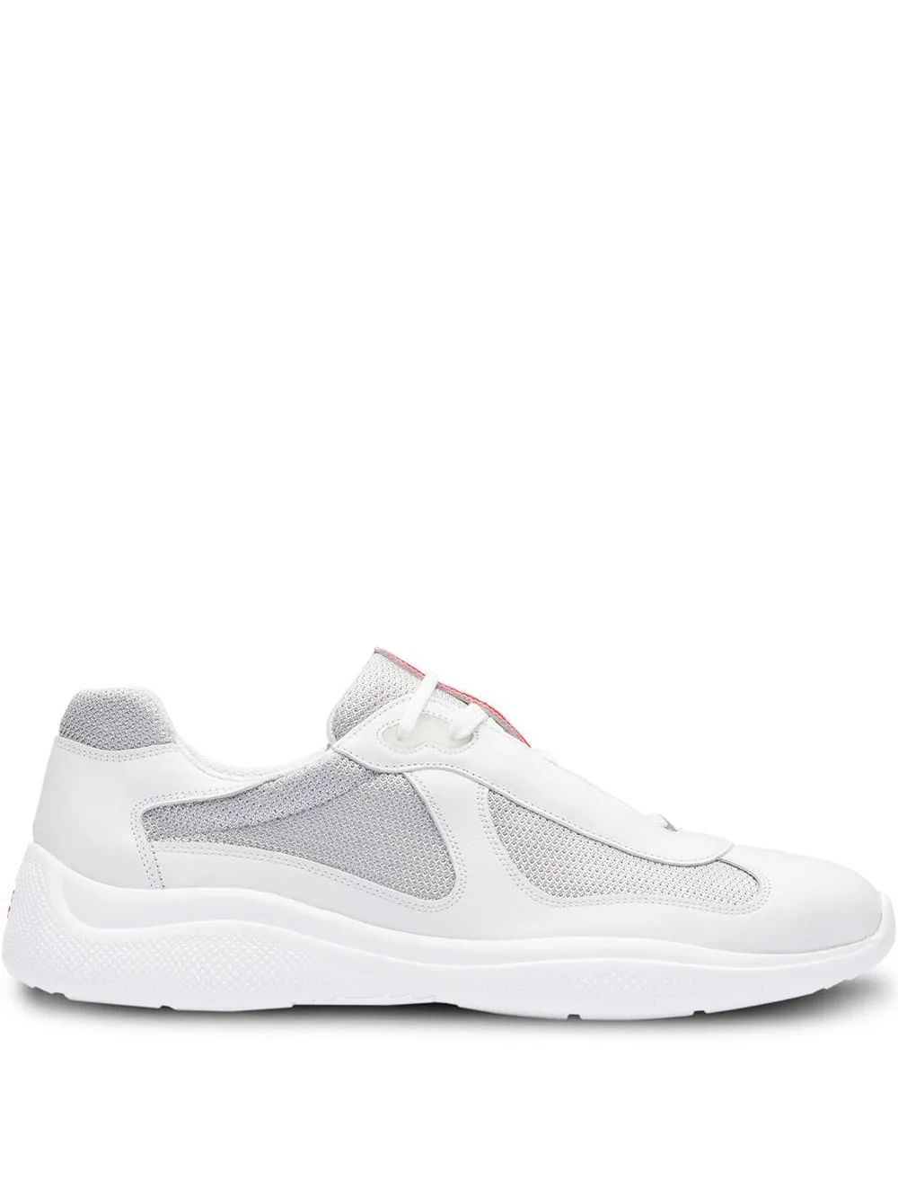 

Prada tenis de tejido técnico - Blanco