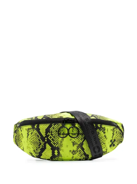 Off-white Neon Yellow Python-print Belt Bag In Yellow