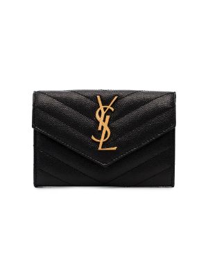 Saint Laurent Monogram chevron-quilted Chain Wallet - Farfetch