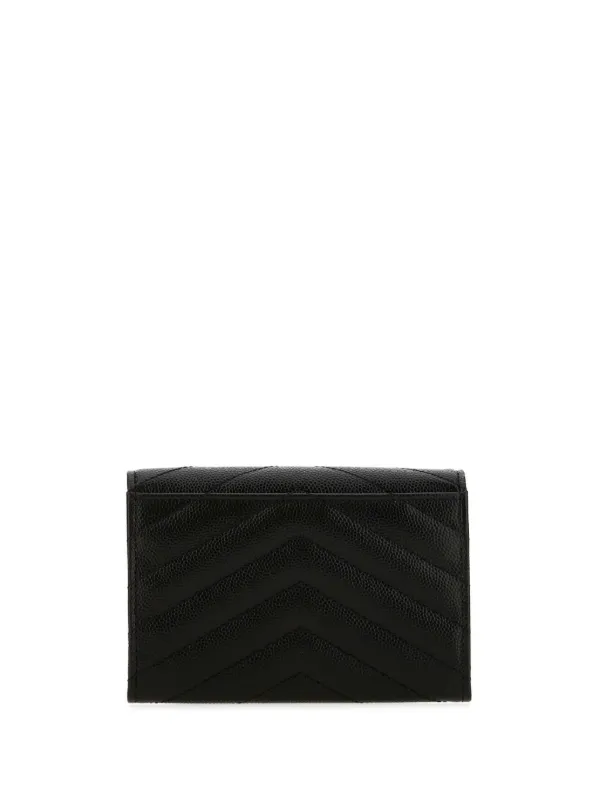 ヘアアクセサリー Saint Laurent Black Monogram Envelope small wallet Saint Laurent Small Monogram Envelope Wallet | Black | FARFETCH